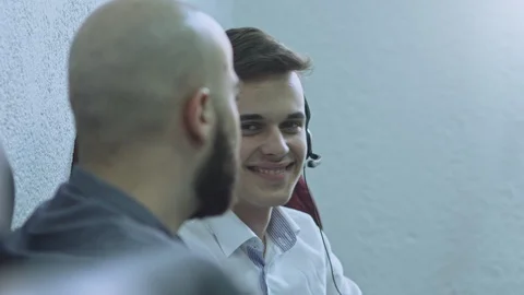 Two business workers discussing in office and planning work. Stock Footage 105810994
