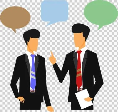 Two Businessman illustration with bubble chat Stock Illustration