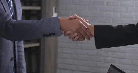 Two Businessman signing contract document start business agreement dealing teamw Stock Footage 154304367