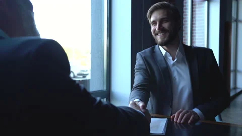 Two Businessman signing contract document start business agreement teamwork Stock Footage 171772855