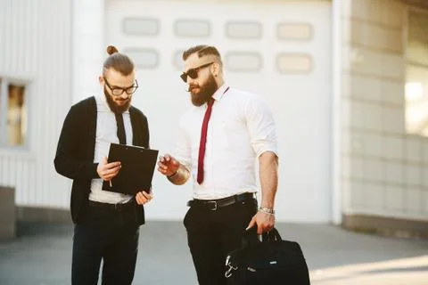 Two businessman at work 스톡 사진