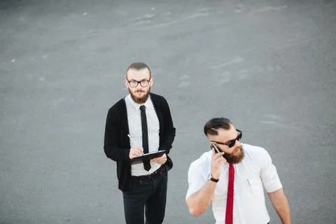Two businessman at work Stock Photos