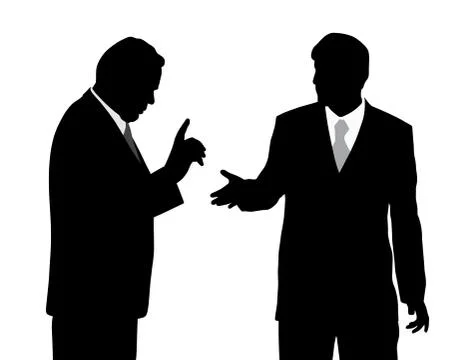 Two businessmen arguing Stock Illustration