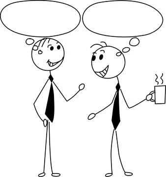 Two businessmen discussing ideas Vector Stock Illustration