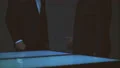 The two businessmen handshake above the screen. slow motion 4k or 4k+ Resolution