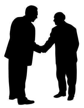 Two businessmen shaking hands Stock Illustration