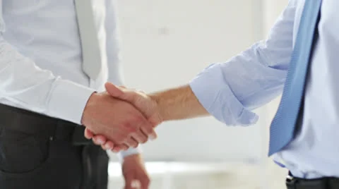 Two businessmen shaking their hands Stock Footage