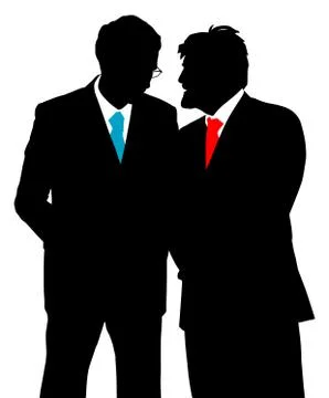 Two businessmen talking Stock Illustration