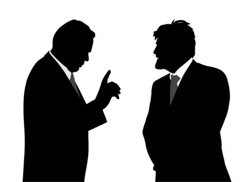 Two businessmen talking Stock Illustration