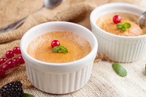 Two butternut squash souffle Stock Photos