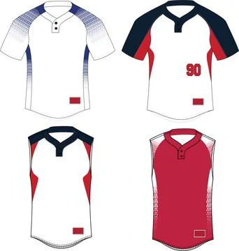 Two Button Pullover Jersey With Raglan Sleeves Vectors Stock Illustration