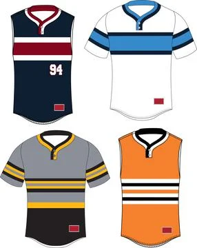 Two Button Pullover Jersey Set Sleeves Vectors Illustrazione stock