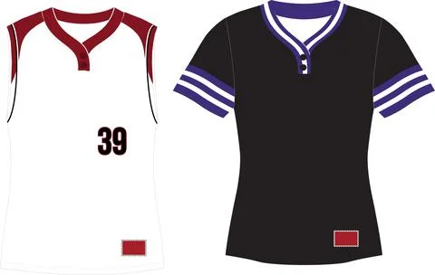 Two Button Pullover Jersey With Set In Sleeves Vectors Stock Illustration