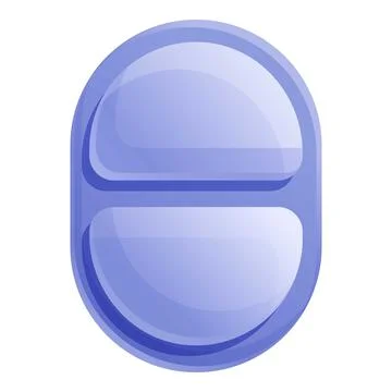 Two button remote control icon, cartoon style Illustrazione stock
