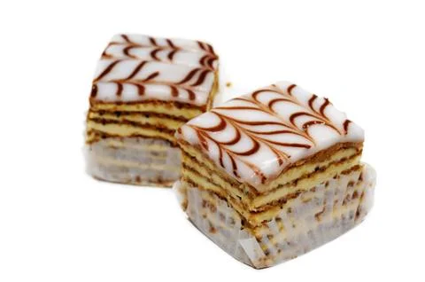 Two cakes isolated Stock Photos