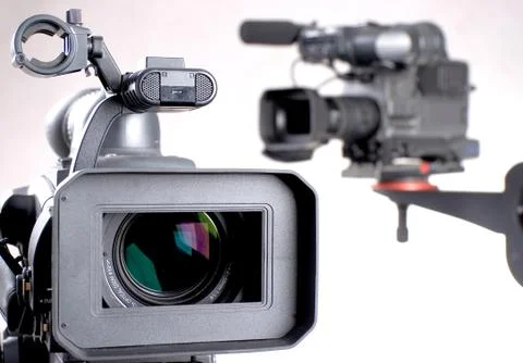 Two camcorders Stock Photos
