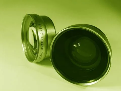 Two camera lens Foto stock