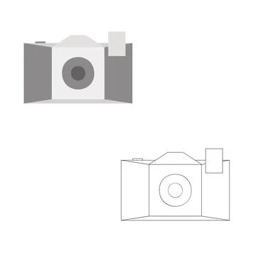 Two cameras front view Иллюстрация