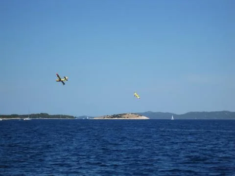 Two Canadairs Stock Photos