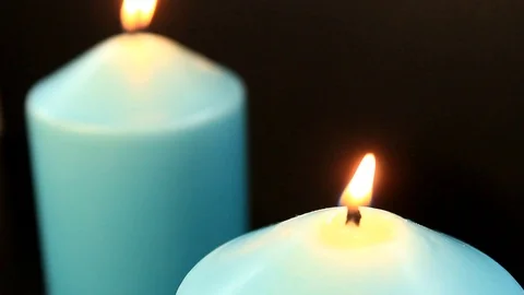 Two Candle Stock Footage 86414151