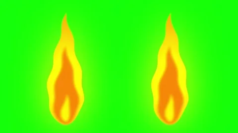 Two Candle Light Animation on Green Background. Warm light from candle light. 스톡 동영상 304827404