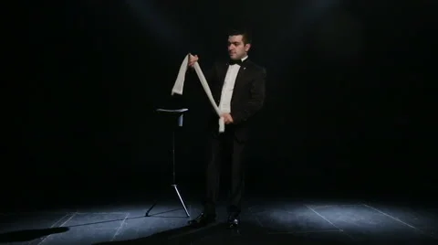 Two candles appear in the frame with magic Stock Footage 54692153