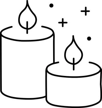 Two candles burning Vector Stock Illustration