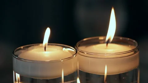 Two Candles Stock Footage 12592480