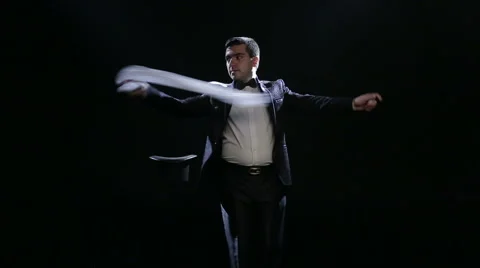 Two candles in the frame appear magically Stock Footage 54693281