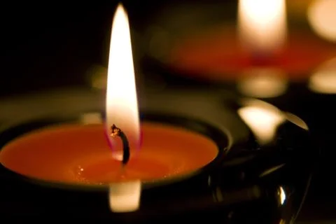 Two candles Stock Photos