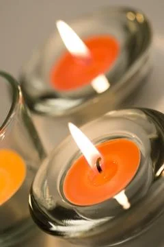 Two candles Stock Photos