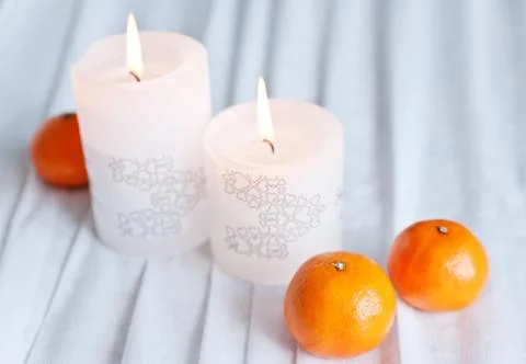 Two candles Stock Photos