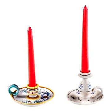 Two candlesticks Stock Photos