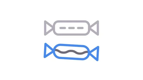 Two candy bars featuring blue lines on their wrappers, displayed side by side 库存影片 334913731