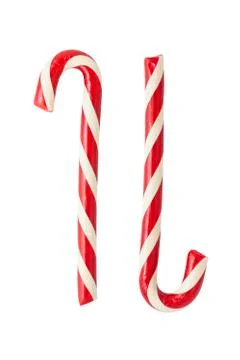 Two candycanes isolated Stock Photos