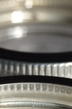 Two Canning Lids Vertical Stock Photos