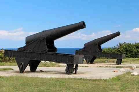 Two cannon Foto stock