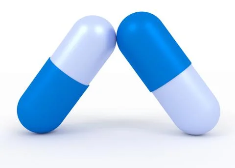 Two capsule pills Stock Illustration