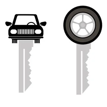 Two Car Keys Isolated Two Car Keys Isolated on White Background. Copyright... Stock Photos