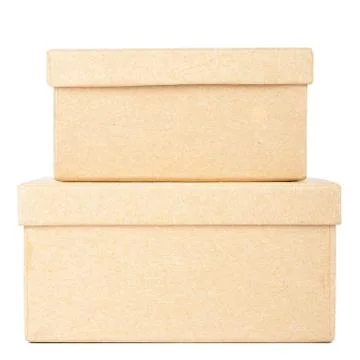 Two cardboard boxes Stock Photos