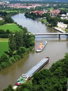 Two cargo Ships Stock-Fotos