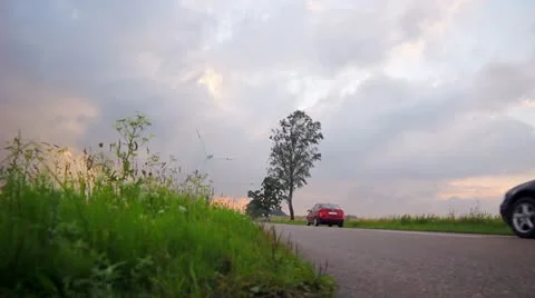 Two Cars On the road 스톡 동영상 12019166