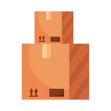 Two carton boxes Stockillustratie