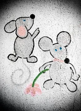 Two cartoon mouses Stock Illustration