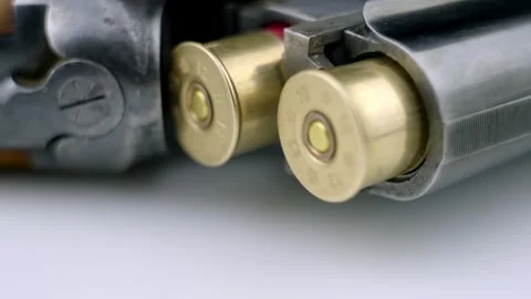 Two cartridges in the barrel. Stock-Footage 262507253
