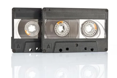 Two cassette tapes Stock Photos