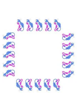 Two cats sit with their backs to the viewer. Stock Illustration