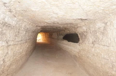 Two caves intersect, Wady Jarf, Egypt Fotos de archivo