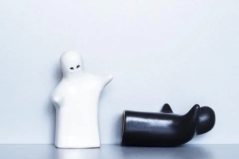 Two ceramic figures Stock Photos
