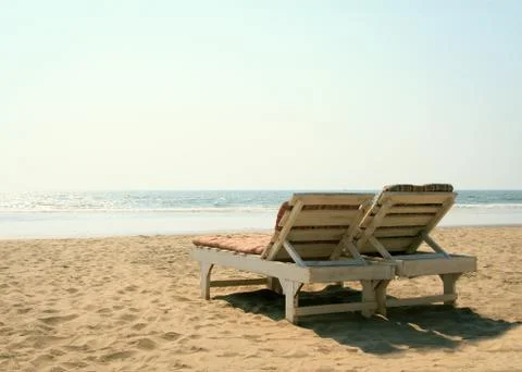 Two chairs on the beach Stock-Fotos